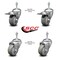 Service Caster 3.5 Inch Gray Polyurethane Swivel 3/8 Inch Stem Caster Total Lock Brake, 2PK SCC-TSTTL20S3514-PPUB-381615-2-S-2 - alternate 5